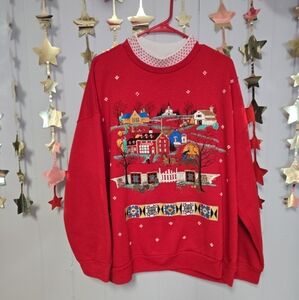 Vintage Act III Classics Sweatshirt Women Size XL  Ugly Granny Core Amish